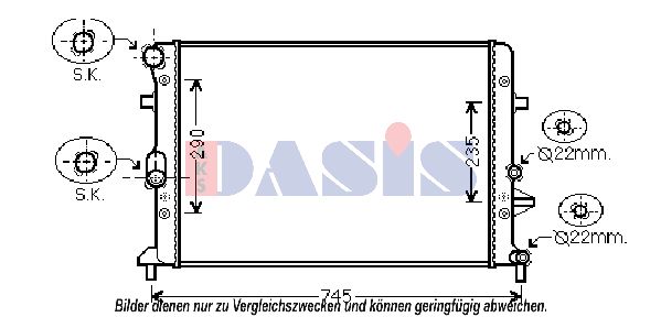 AKS DASIS Jäähdytin,moottorin jäähdytys 040019N